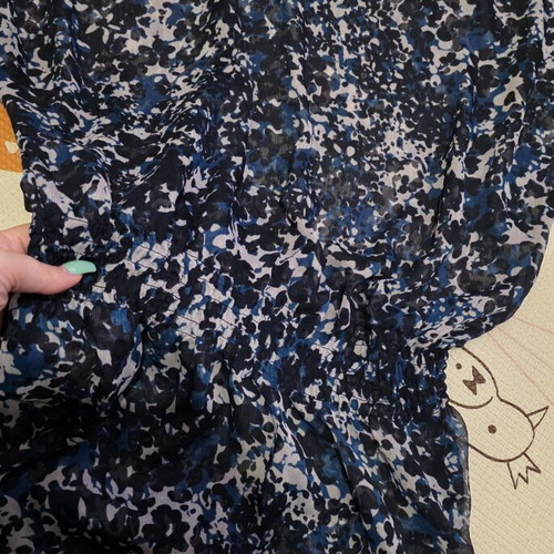 Express sheer chiffon blouse with floral pattern, like new, size S