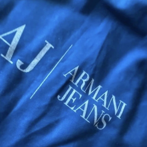 Armani Jeans blue shoulder bag used, large capacity