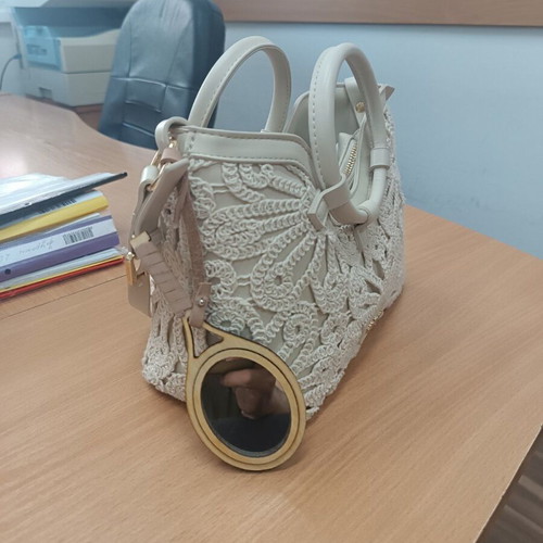 Elegant women's bag mirror, handmade