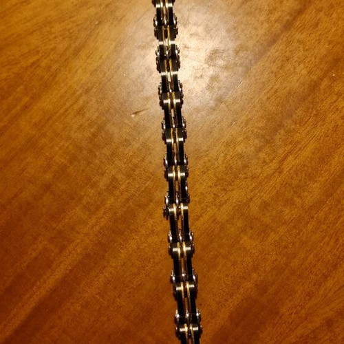 Visetti men's bracelet used, black gold and silver tones