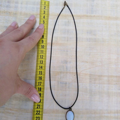 Handmade pendant with opalite and bronze cabochon new