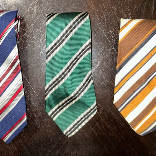 Set of 3 men's striped ties like new, vintage style