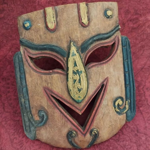 African wooden mask used 27x23cm