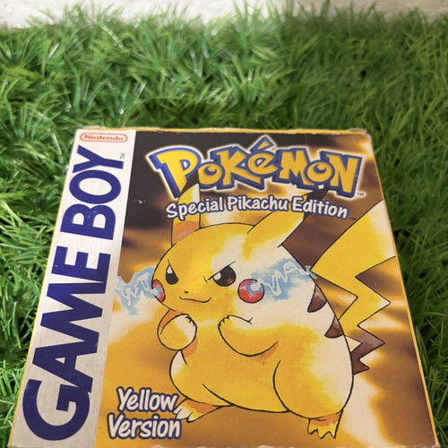 Pokémon Yellow Game Boy cartridge used with box and manual