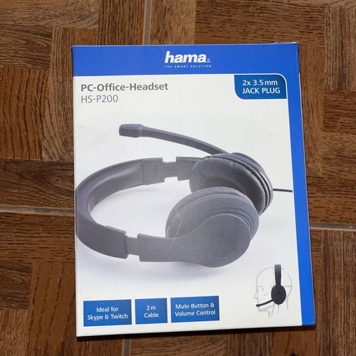 Headphones for PC with microphone used, black