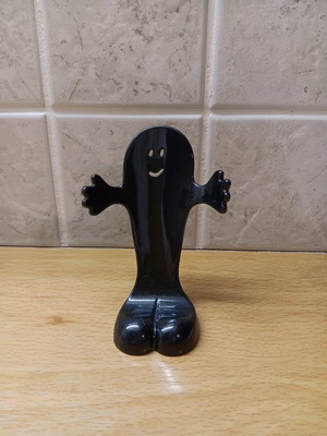 Koziol mobile phone stand new, black-gray acrylic