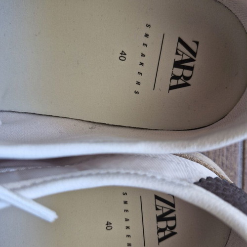Zara sneakers size 40 like new, beige