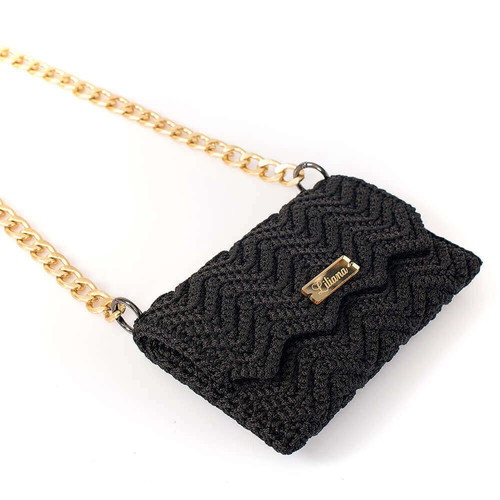 Handmade Shoulder Bag black, new