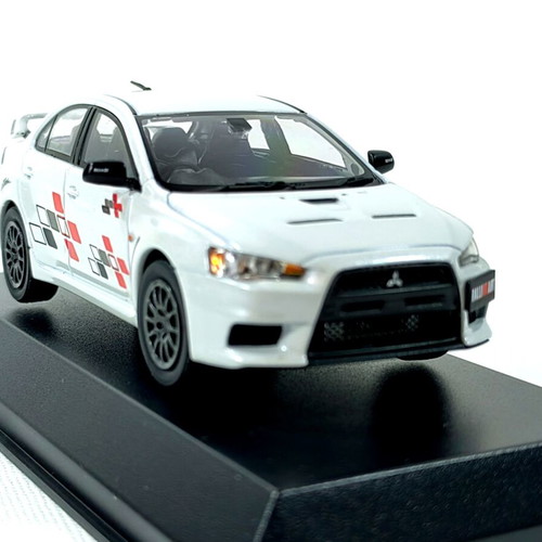 Mitsubishi Lancer Evolution X 1:43 diecast model tuned by Ralliart white pearl