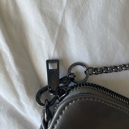 Y Not? Evening clutch crossbody like new, gray and silver