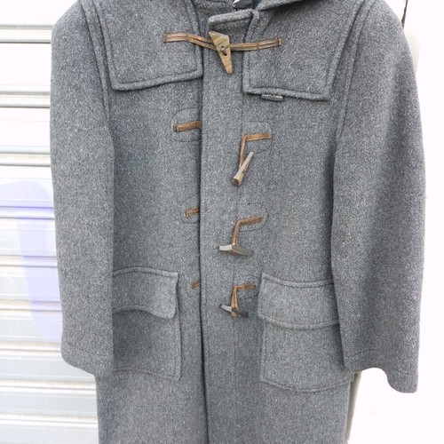 Gloverall Montgomery coat used, grey, unisex, vintage
