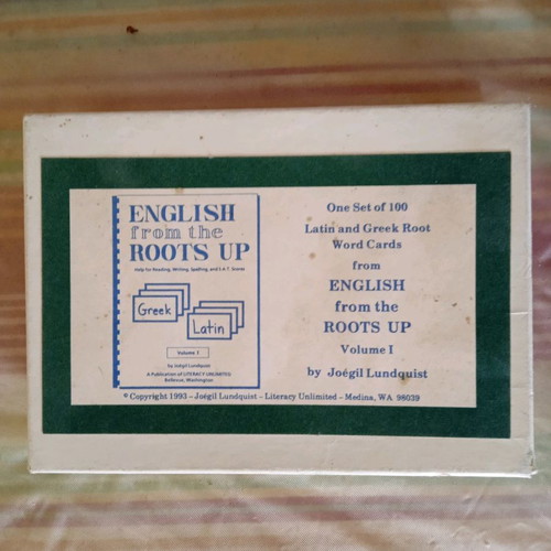 English from the Roots Up Flashcards Vol. 1 used, 1993 edition