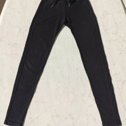 Bershka black cotton leggings used with elastic waist and drawstring