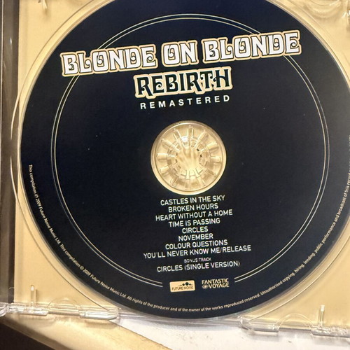 Blonde on Blonde Rebirth CD like new, psychedelic rock