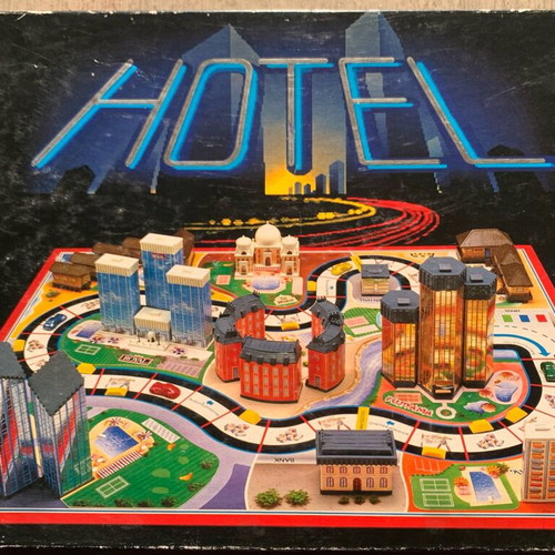 Hotel board game used, original with missing pieces