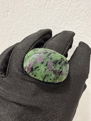 Crystal ring from ruby zioside new, multicolor