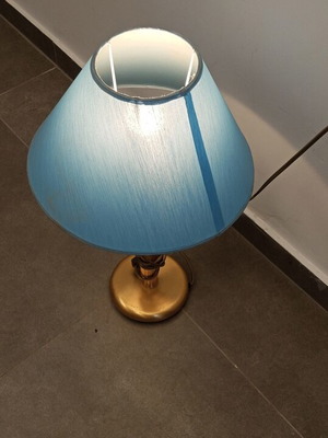 Gallis Lighting ARC Table Lamp like new, gold and light blue