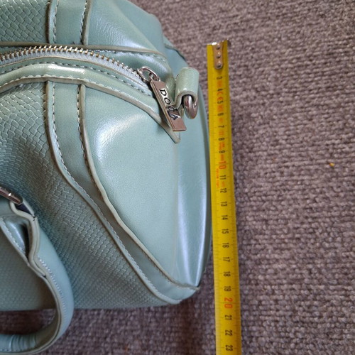 Doca crossbody bag used, turquoise color
