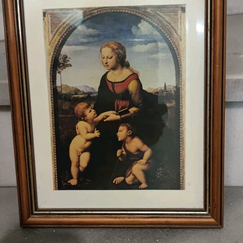 Frames with glass and new prints, set of 12 pieces