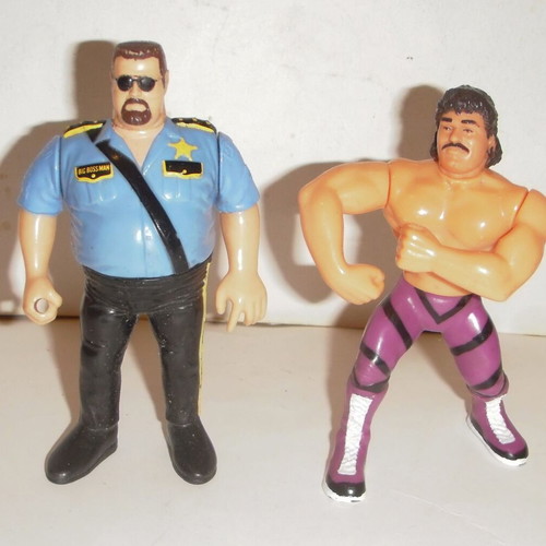 WWF Giant Wrestling Figures, pack of 2, vintage