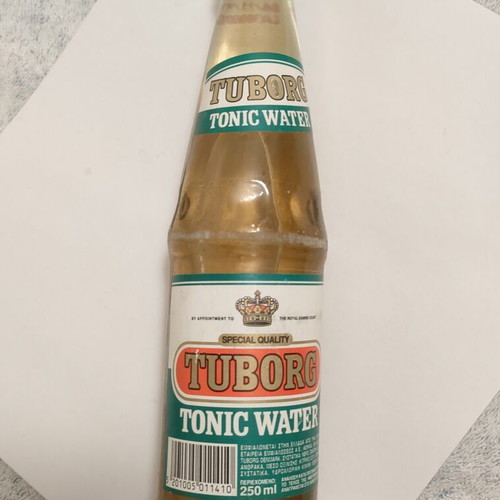 Tuborg Tonic Water 250ml used vintage collectible glass bottle