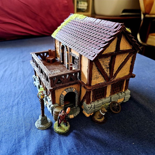 DND inn set, hand-painted and stylized