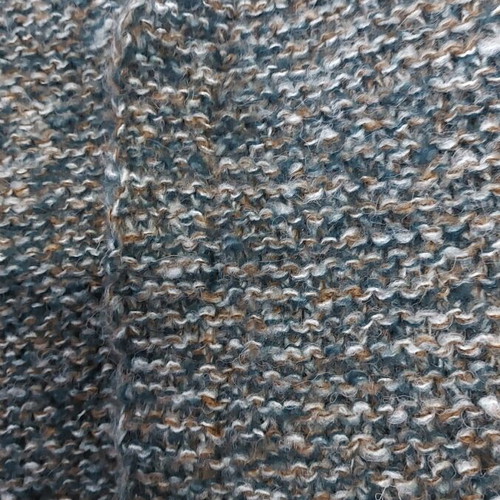 Knitted sleeveless sweater cardigan used, large, buttonless, multicolor mohair