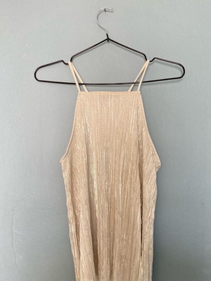 Blouse with straps like new, silver color, size M