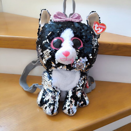Ty Beanies Kiki plush backpack with sequins