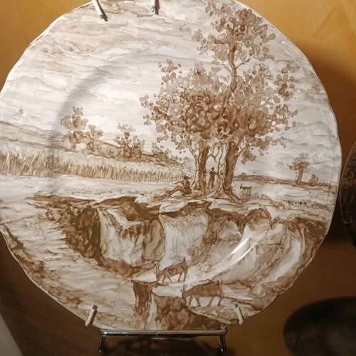 Handmade ceramic plates signed by Andreas Zymatikas, like new, set of 4
