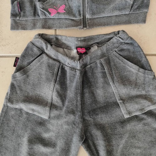 Tutti cuti girls' tracksuit size 12 like new, gray and pink