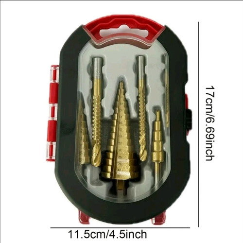 Titanium drill bit set 6pcs new in case