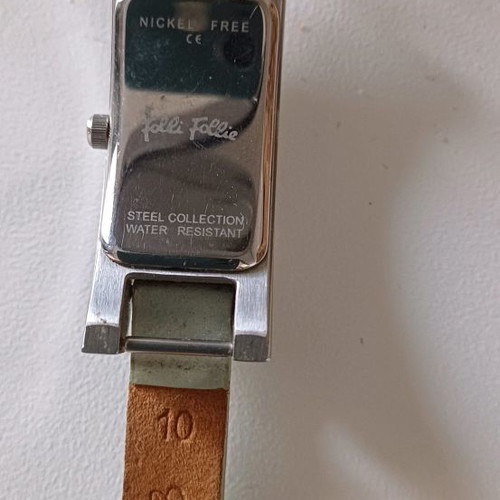 Folli Follie watch used, leather double mint strap