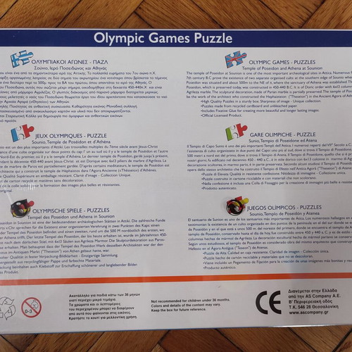 Athens Olympics 2004 Temple Of Poseidon Puzzle new, 1000 pieces