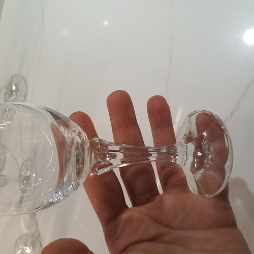 Set of 6 stemmed liqueur glasses like new