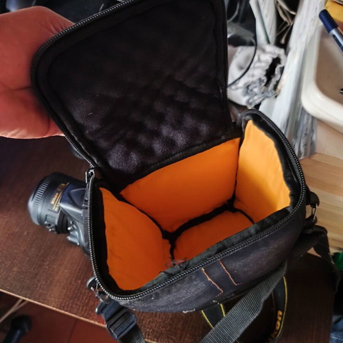 Nikon D5200 DSLR with Nikkor 35mm f/1.8G lens and accessories