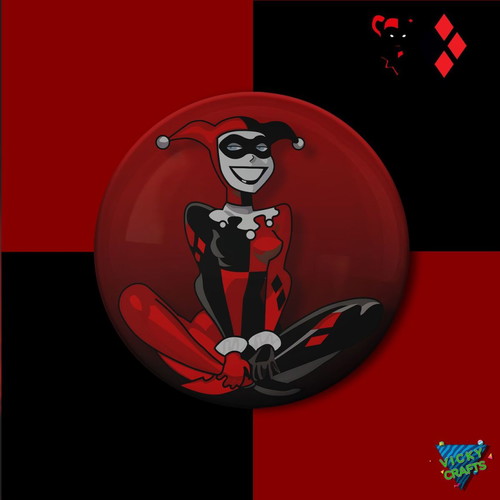 Harley Quinn pins set 6 pieces 2.5cm new