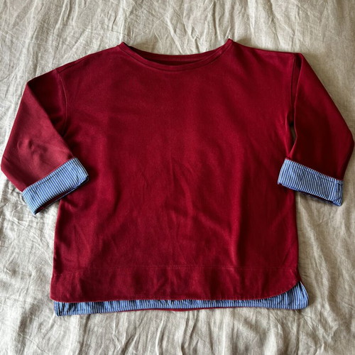 Esprit edc 2-in-1 red long-sleeve shirt like new, size S