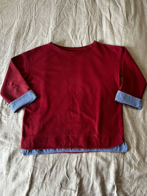 Esprit edc 2-in-1 red long-sleeve shirt like new, size S