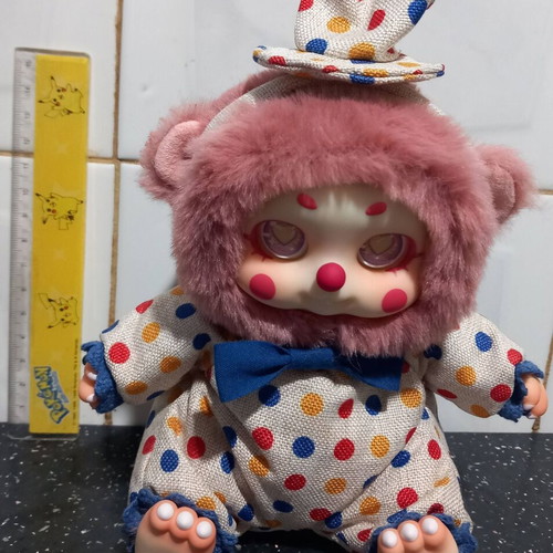 Harlequin clown plush monkey like new