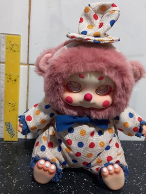 Harlequin clown plush monkey like new