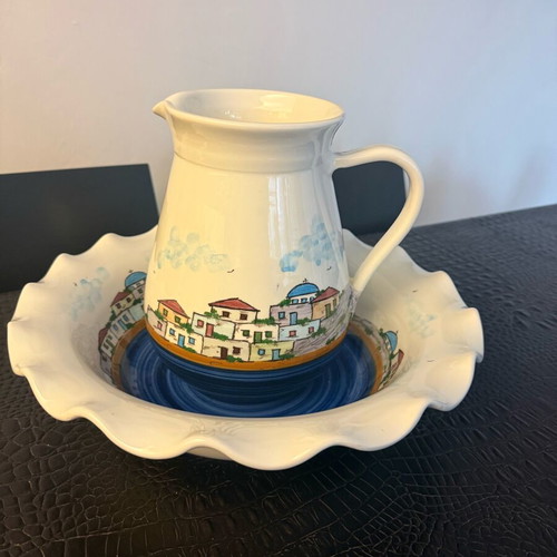 Ceramic decorative set hand-painted like new