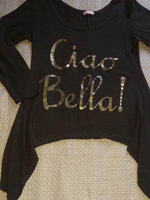 Winter blouse used, size S, black and gold
