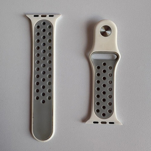 Silicon Sport Band for Apple Watch, size S/M, white multicolor