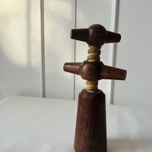 Vintage wooden corkscrew Danish design 60s like new