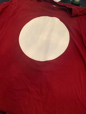 Nike Tee XL with embossed Huarache logo like new, red