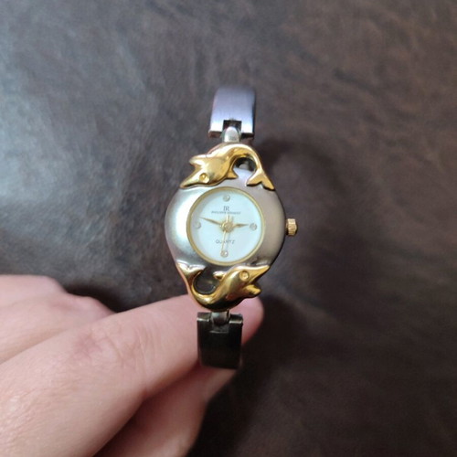 Vintage watch with dolphins Philippe Renault new, women's