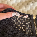 Evening mini dress like new, black with gold details, M/L
