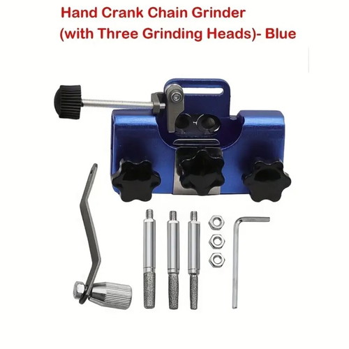 Chain grinder hand crank with 3 files new
