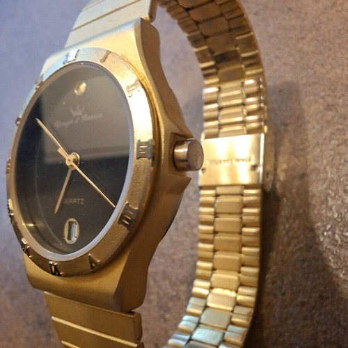 Younger & Bresson quartz watch used, gold-tone